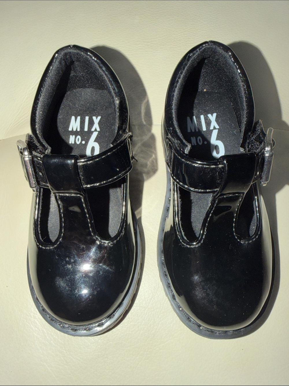 Mix No. 6 Black Patent T-Strap Mary Jane Kids Shoes